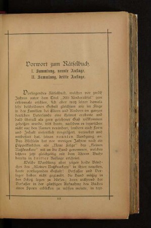 Vorwort zum Rätselbuch.