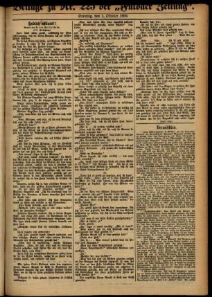 Zweite Ausgabe vom Sonntag, den 01. Oktober 1893.