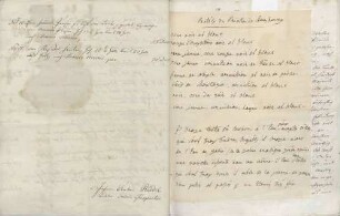 Notiz über Pastelle eines Malers aus Straßburg von Karoline Luises Hand.