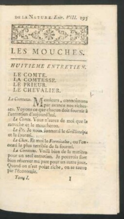 Huitieme entretien. Les Mouches.