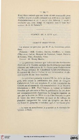 Séance du 5 juin 1925