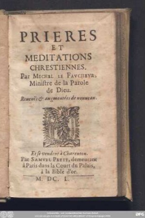 Prieres Et Meditations Chrestiennes