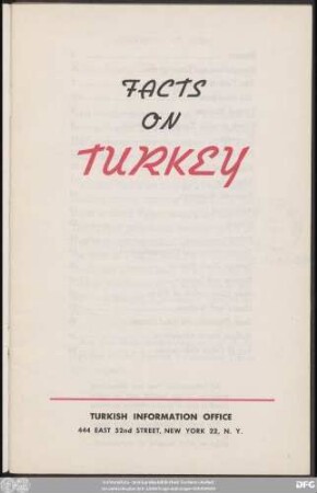 Facts on Turkey : [1923-1954]