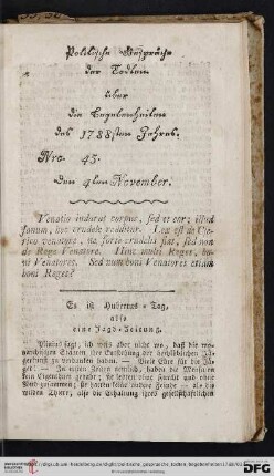 Nro. 45. Den 4ten November