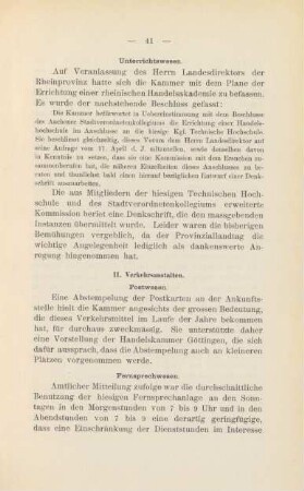 II. Verkehrsanstalten.