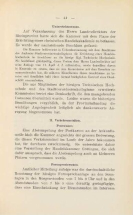II. Verkehrsanstalten.
