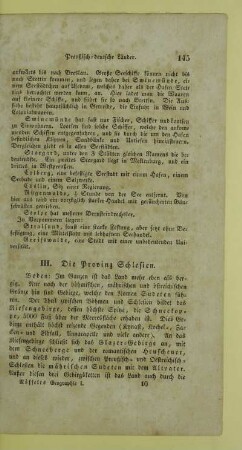 III. Die Provinz Schlesien