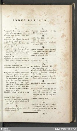 Index latinus