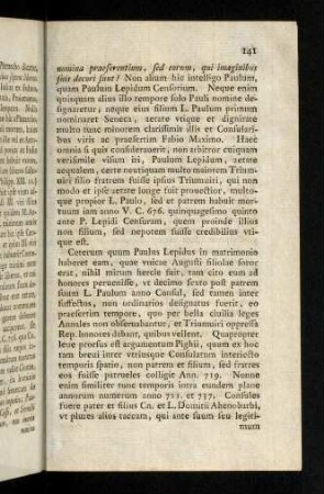 141-150, Ceterum quum Paulus Lepidus in matrimonio ....