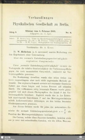 Nr. 3. Sitzung vom 8. Februar 1889