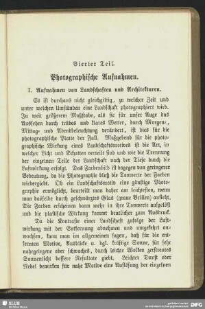 IV. Teil Photographische Aufnahmen
