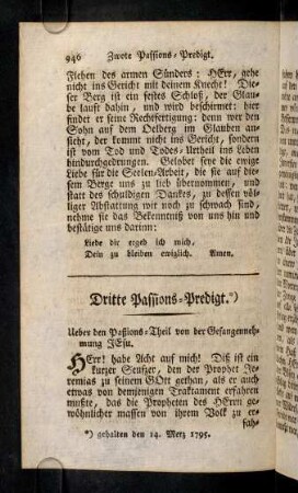 946-957, Dritte Passions-Predigt