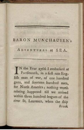 Baron Munchausen's Adventures at Sea