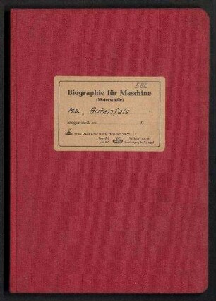 Biographie für die Maschine (Motorschiffe)