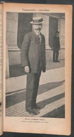 Doctor Uladislao Padilla, juez de primera instancia en lo civil - [Retrato] : Transeúntes conocidos