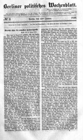 No 2, 12. Januar 1839
