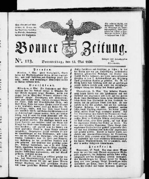 Bonner Zeitung. 1824-1830