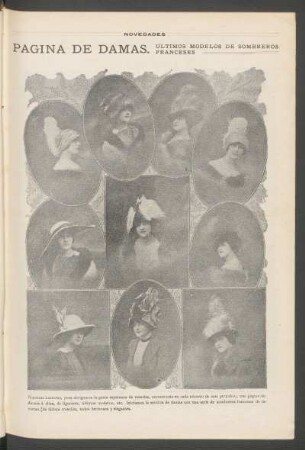 Página de damas. - [Fotografías] : Últimos modelos de sombreros franceses