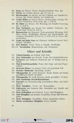 Gläser und Kristalle (Nr. 311-364)