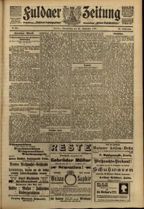 Zweite Ausgabe vom Donnerstag, den 23. Dezember 1909.