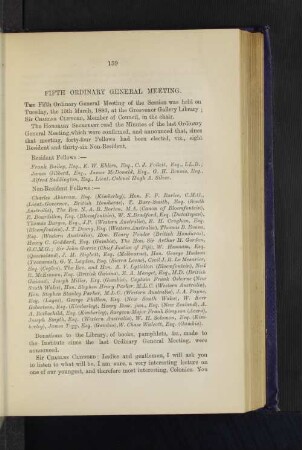 Fifth Ordinary General Meeting: Fiji as It Is. By Sir John Gorrie.