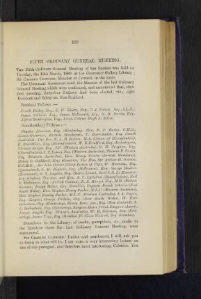 Fifth Ordinary General Meeting: Fiji as It Is. By Sir John Gorrie.