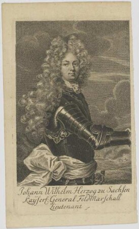 Bildnis des Johann Wilhelm Herzog zu Sachsen
