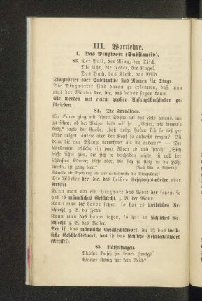 III. Wortlehre.