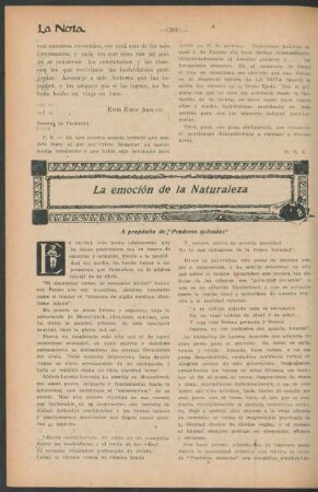 La emoción de la naturaleza