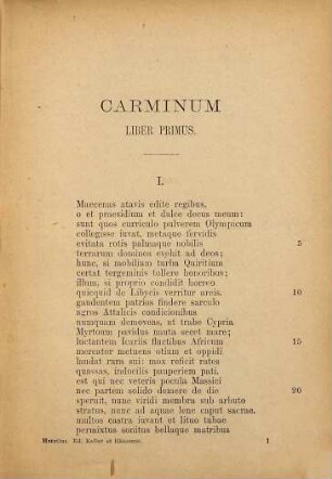 Q. Horati Flacci opera