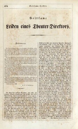 Seltsame Leiden eines Theater-Direktors