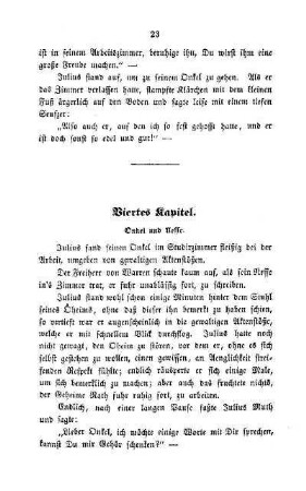 Viertes Kapitel. Onkel und Neffe