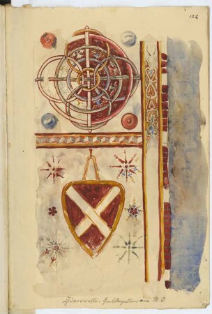 Kloster Chiaravalle Milanese, Mailand: Fresko aus Grabkapelle im Nordosten (aus: Skizzen- und Fotoalbum 3)