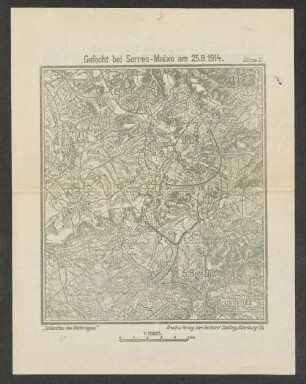 Skizze 2. Gefecht bei Serres-Maixe am 25. 8. 1914.