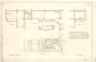 Billing, Hermann; Singen; Krankenhaus - Wirtschaftsgebäude (Grundriss; Schnitte)