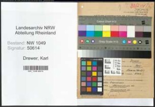 Entnazifizierung Karl Drewer , geb. 28.04.1906 (Kaufmaennischer Angestellter)