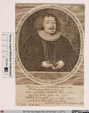 Bildnis Johann Christoph Seld(ius)