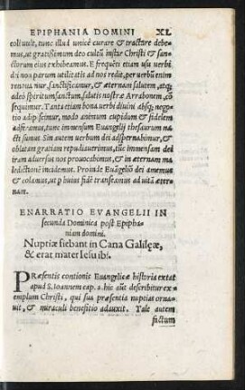 Enarratio Evangelii In secunda Dominica post Epiphaniam domini.