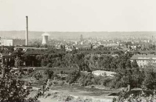 Dresden-Plauen. Blick vom Plauenschen Ring nach Nordnordwesten