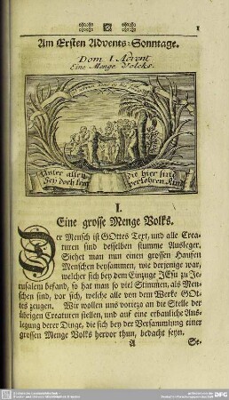 Am Ersten Advents-Sonntage
