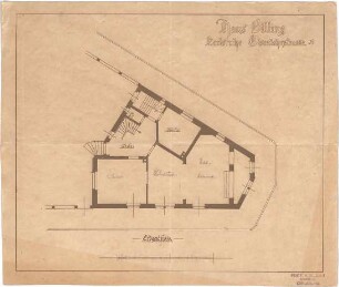 Billing, Hermann; Karlsruhe, Eisenlohrstr. 23; Haus Billing (Simon) - Grundriss EG