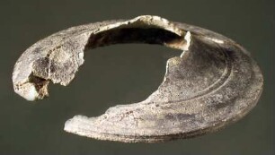 Größeres Stück von dem ausladenden Wulst einer Mittelstütze, den Stücken von 10054 sehr ähnlich, aber nicht zugehörig (Klinenteil)