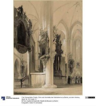 Chor und Hochaltar der Nikolaikirche zu Berlin, vor dem Umbau