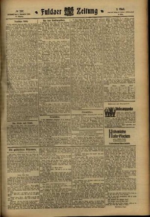 Zweite Ausgabe vom Mittwoch, den 09. November 1910.