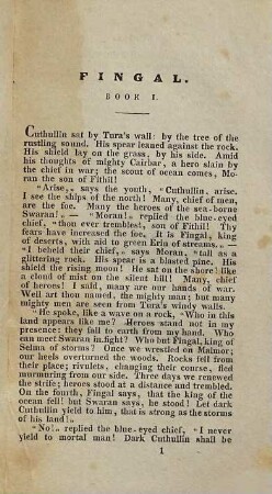 Fingal and other poems of Ossian