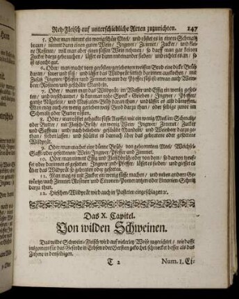Das X. Capitel. Von wilden Schweinen.