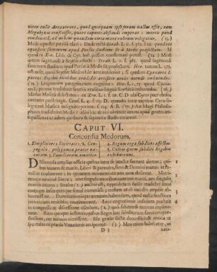Caput VI. Concordia Medorum.