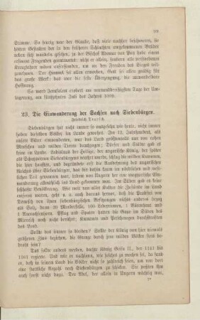 23. Die Einwanderung der Sachsen nach Siebenbürgen