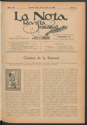 Crónica de la semana