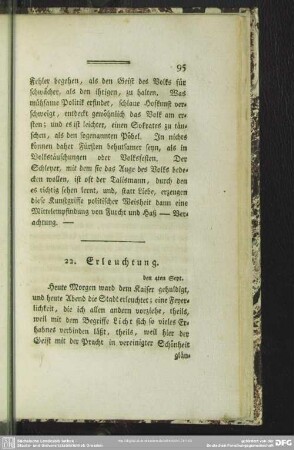 22. Erleuchtung